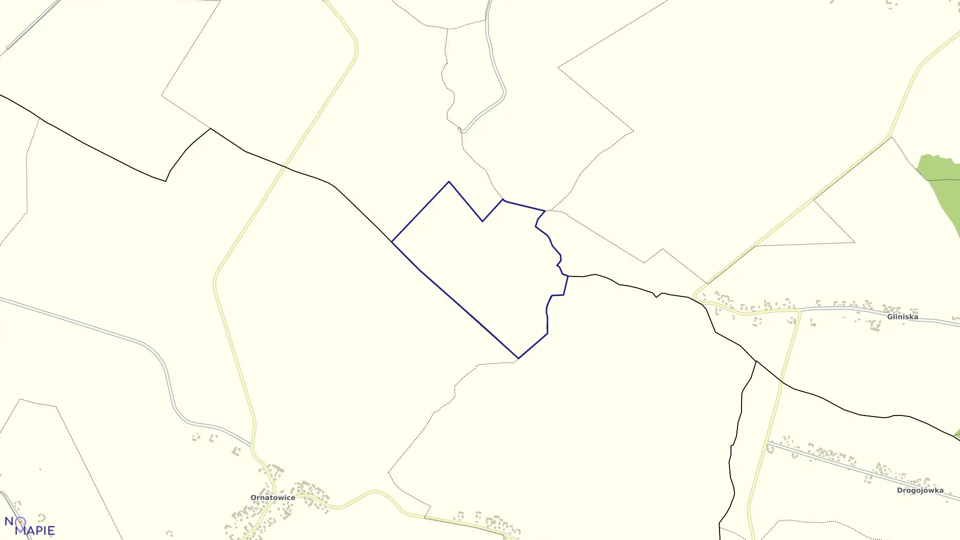 Mapa obrębu Białowody Kolonia 1 w gminie Uchanie